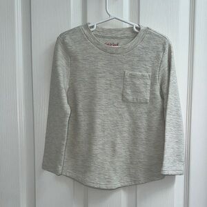 Cat & Jack Cream Colored Long Sleeve Tee Soft Knit Crew Neck